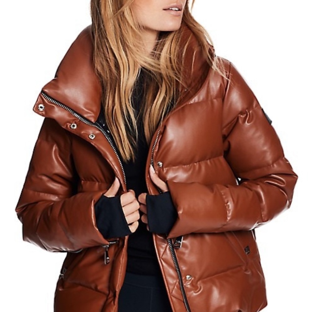 SAM. Isabel Vegan Leather Puffer Jacket.